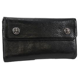 Chrome Hearts Wave Cross Ball Long Wallet Black