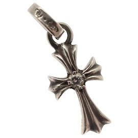 Collana con Pendente Baby Fat Double Diamond Chrome Hearts Argento
