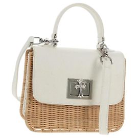 Chrome Hearts Rattan White Silver Handbag White