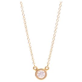 Tiffany & Co Collier Pendentif en Or Rose Tiffany Diamonds by the Yard Doré