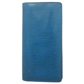 Louis Vuitton Epi Leather Long Wallet Light blue