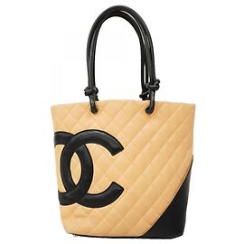 Chanel Cambon Tote Bag Schwarz Beige