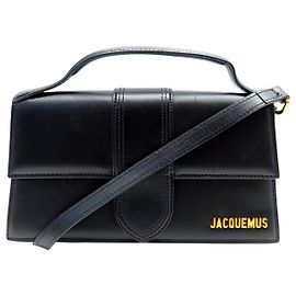 BORSA JACQUEMUS LE GRAND BAMBINO 213BA007 IN PELLE NERA Nero