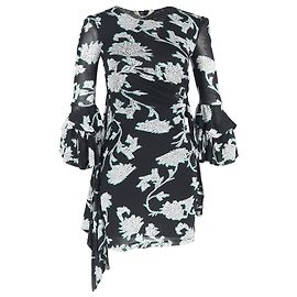 Robe Mini Wrap Imprimée Diane Von Furstenberg en Nylon Noir Autre