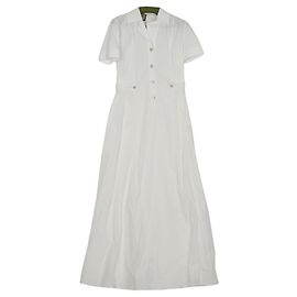 Gucci Langes Popeline-Kleid Weiß