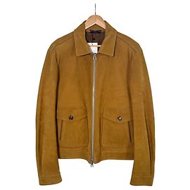 Tom Ford Buffalo Leather Suede Trucker Work Jacket Camel Brown