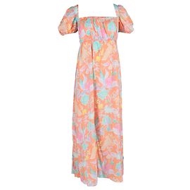 Abito Maxi Dhalia in Cotone Arancione di Diane von Furstenberg Arancione