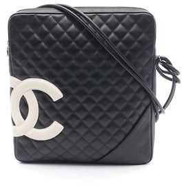 Sac à épaule Chanel Cambon Large Pochette Noir Blanc