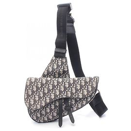 Borsa Saddle Dior Christian Dior Nero Blu Beige