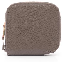 Billetera compacta mini Azap Silkin de Hermès con monedero Castaño Gris