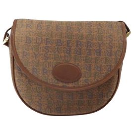 Borsa a Spalla Pieghevole in Tela Burberry Marrone