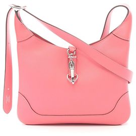 Borsa a Spalla Hermès Trim 24 Duo in Pelle Evercalf Rosa Rosa