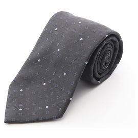 Corbata de seda Monogram Louis Vuitton Castaño Azul marino