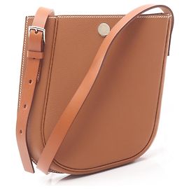 Sac à épaule Hermès Hermès Perspective Cavaliere 21 Marron Doré