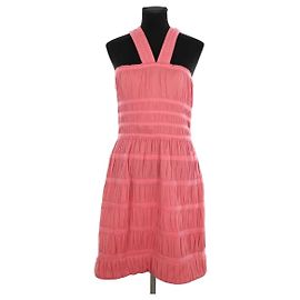 Alaïa Abito in seta rosa Rosa