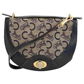 Céline Borsa a tracolla in pelle nera Nero