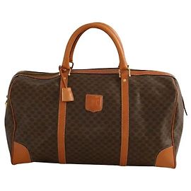 Céline Bolsa de viagem Boston em couro marrom Marrom
