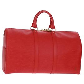 LOUIS VUITTON Epi Keepall 45 Borsa Boston Rossa M42977 LV Auth 171030SAV Rosso