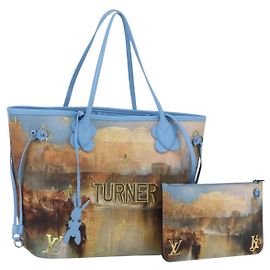 LOUIS VUITTON Masters Collection TURNER Neverfull MM Borsa Blu LV Auth 163470SM Blu