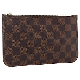 LOUIS VUITTON Poche Neverfull PM Damier Ebene LV Auth BA10697 Damier ebene