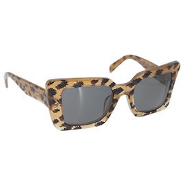 Céline Occhiali da sole CELINE in plastica marrone Auth 169788V Marrone