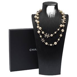 Bijoux CHANEL CC en Perle Blanc - 103172 Blanc