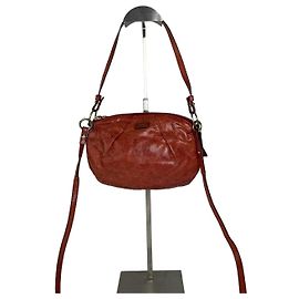 Chloé Vintage Chloe 2Way Leather Handbag Red Red