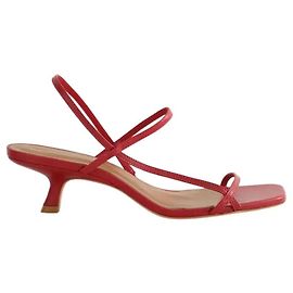 Reformation Red leather sandals Red
