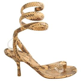 Bottega Veneta Saltos de couro bege Bege