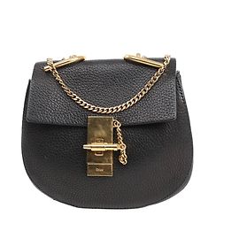 Chloé Borsa a tracolla in pelle Chloe Drew con catena nera Beige