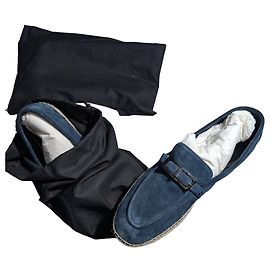 Navy Blue Suede Espadrilles by Sergio Rossi Blue