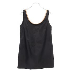Prada Re-Nylon Kleid Schwarz Beige
