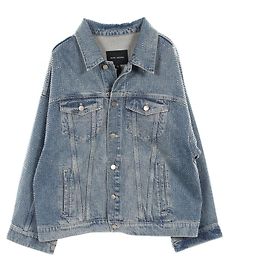 Marc Jacobs Crystal Denim Jacket Blue