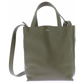 Apc Handtasche "Maiko" aus khakifarbenem Leder Khaki