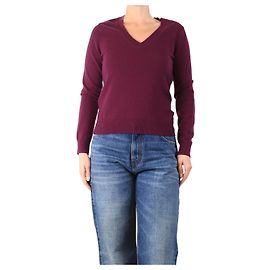 Eric Bompard Lila Kaschmir V-Ausschnitt Pullover - Größe M Lila