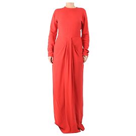 The row Robe longue drapée rouge - taille UK 10 Rouge