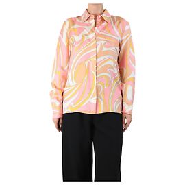 Emilio Pucci Pink printed silk shirt - size UK 12 Pink