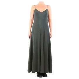 The row Vestido de seda crepé gris oscuro - talla UK 12 Gris