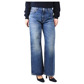 Autre Marque Jeans blu a gamba larga - taglia UK 10 Blu