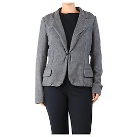 Lanvin Grey Herringbone wool jacket - size UK 12 Grey