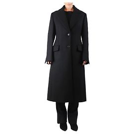 Prada Schwarzer Wollmantel - Größe UK 12 Schwarz