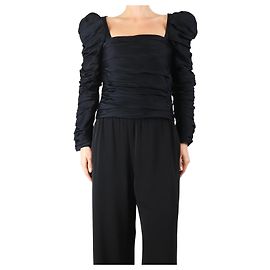 Khaite Black ruched bodice top - size UK 10 Other