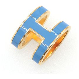 Pingente Pop Ash Hermès Azul Dourado