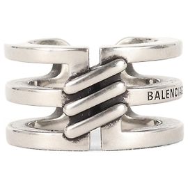 Anello aperto BB Icon di Balenciaga Argento