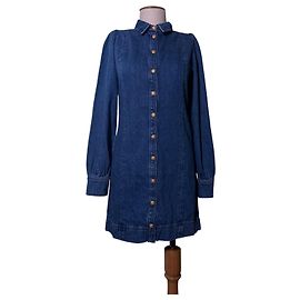 Vestido de denim Eulalia SéZane azul de algodón Azul