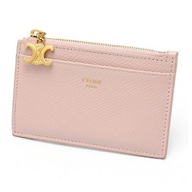 Céline Tarjetero con cremallera Celine Charm Triomphe y monedero Rosa