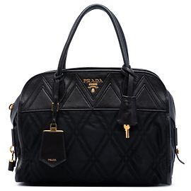 Sac à main Prada en tessuto noir impunturato Noir