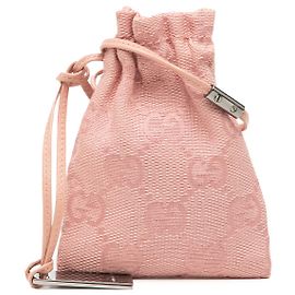 Bolsa de drawstring mini GG rosa de Gucci Rosa