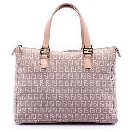Fendi Lila Zucchino Canvas Tote Lila
