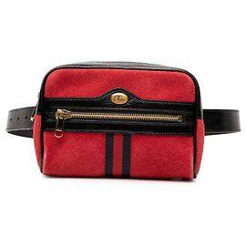Gucci Rote Kleine Wildleder Ophidia Gürteltasche Rot